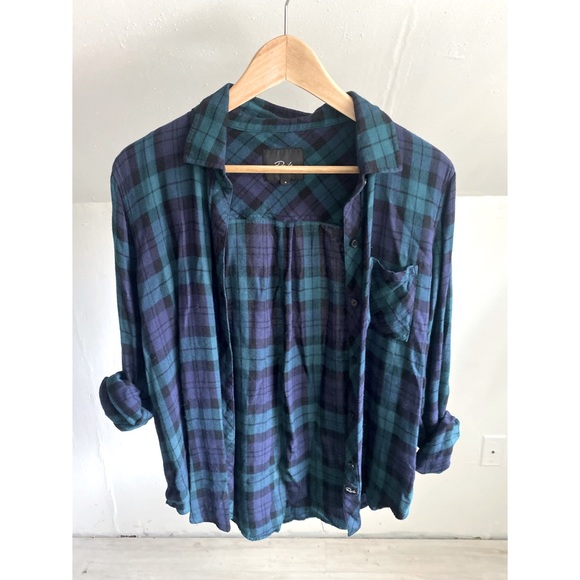 Rails Hunter Plaid Shirt in Blackberry Teal - Picture 3 of 8